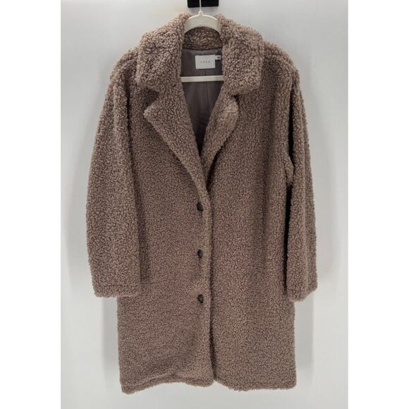 Lush Jackets & Blazers - Lush Womens Mocha Brown Jacket Faux Shearling L Soft 100% Polyester Long Sleeve